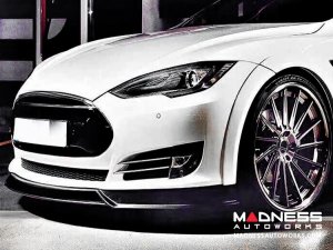 Tesla Model S Front Spoiler - Carbon Fiber - Estremo Tesla Model S Front Spoiler - Carbon Fiber - Estremo